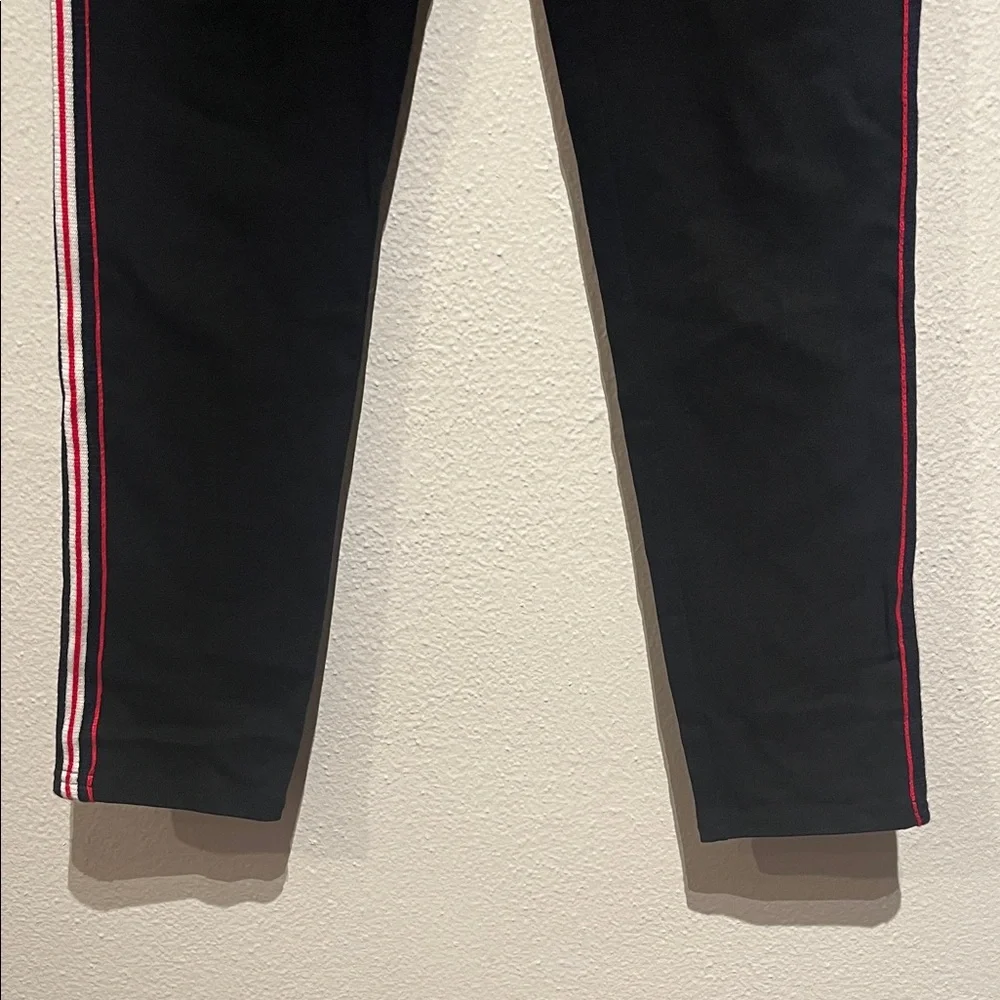 Urban Outfitters Black Pants with Red and White Pin Stripes Down the Legs - Picture 5 of 10
